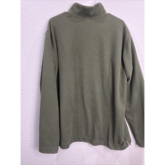 North Face Mens Vtg 1/4 Zip Pullover Sweater Size L Honeycomb Knit Micro Fleece - Picture 3 of 7